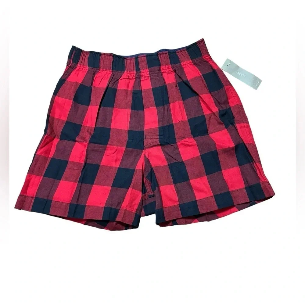 Mens J. Crew Buffalo Check Red Boxers, NWT, Size XS